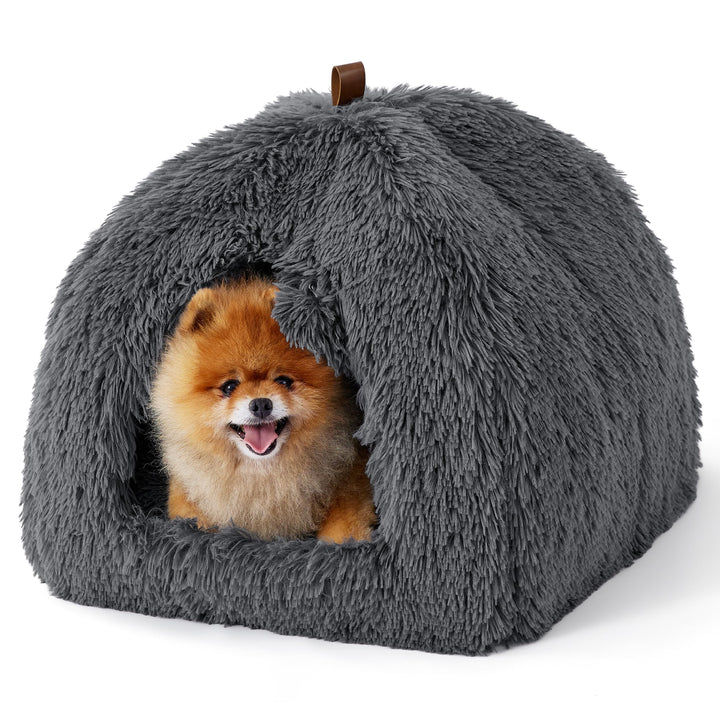 BEDSURE Katzenbett Katzen Katzenhöhle- Plüsch Katzenhaus Indoor, 44x44 cm | Abnehmbare Katzenkissen