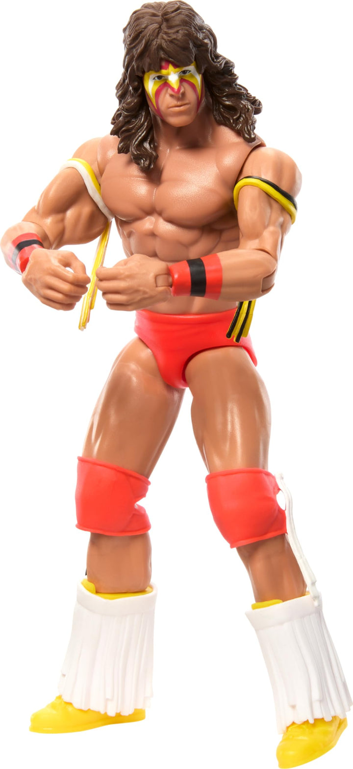 Mattel WWE Actionfigur, 15,2 cm grosses Sammlerstück Ultimate Warrior mit 10 Artikulationspunkten &