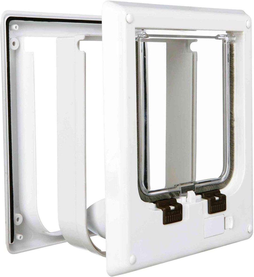 Trixie Katzenklappe, elektromagnetisch, 4-Fach, 21,1 x 24,4 cm, Weiss