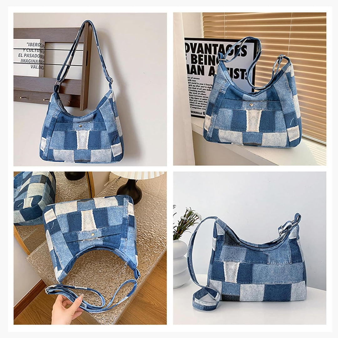 CORIOS Damen Canvas Umhängetasche Retro Schultertasche Grosse Handtasche Casual Tragetasche Multifun