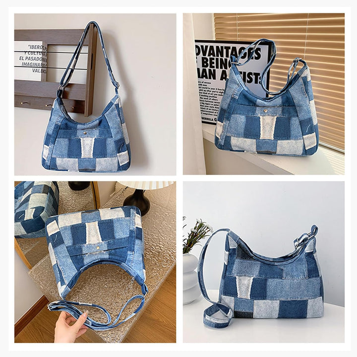 CORIOS Damen Canvas Umhängetasche Retro Schultertasche Grosse Handtasche Casual Tragetasche Multifun