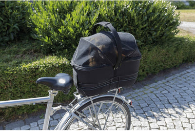 TRIXIE Fahrradkorb Long für Hunde bis 8 kg 29 × 49 × 60 cm - langer Hundefahrradkorb für den Gepäckt