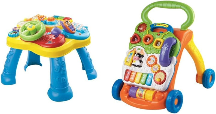 Vtech Baby Abenteuer Spieltisch –12-36 Monaten & Baby Spiel- und Laufwagen – Lauflernwagen mit regul