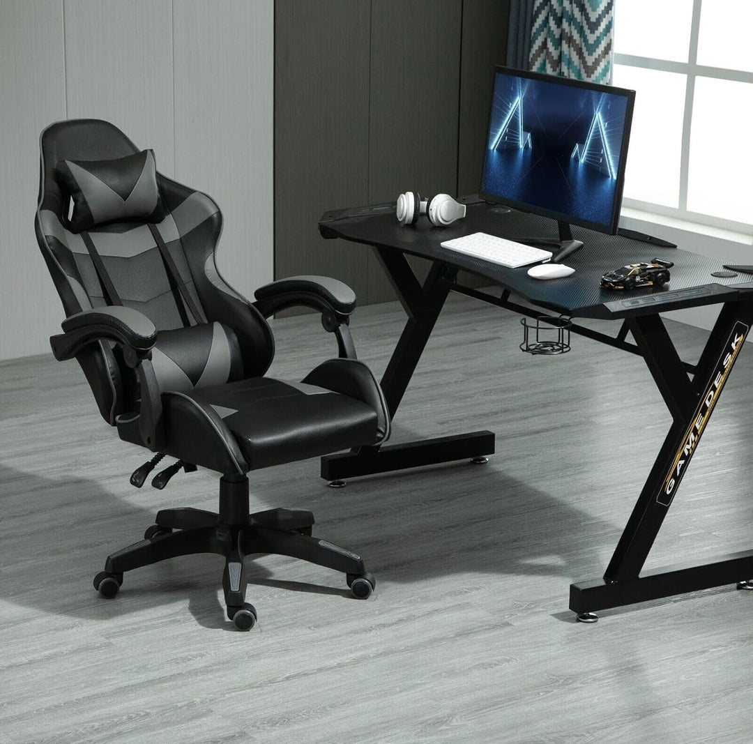 mcc direct Bürostuhl Ergonomisch, Schreibtischstuhl, Drehstuhl, Gaming Sessel, Gamingstuhl (Grau), G