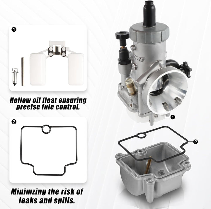 NIBBI PE19mm Vergaser für 100cc-125cc Flansch Motorrad Motor Vergaser mit Carb Jets für Dirt Bike Mi