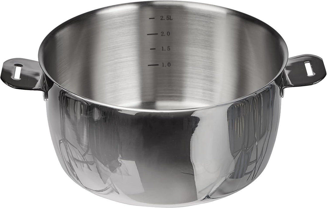 Kitchenfun Stielkasserolle, Edelstahl, Stahlgrau, 20 cm ⌀14/ ⌀16/ ⌀18/ ⌀20 cm, ⌀14/ ⌀1