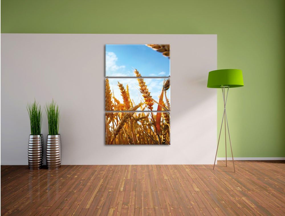 Pixxprint Ruhige See im Nebel als Leinwandbild/Grösse: 3 Teilig (120x80) / Wandbild/Kunstdruck/ferti