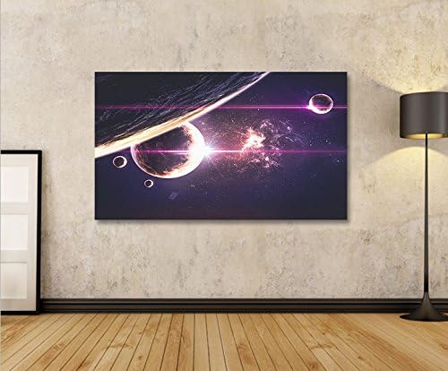 islandburner Bild Bilder auf Leinwand Nebula Galaxie Sterne Weltall Planeten 1p XXL Poster Leinwandb