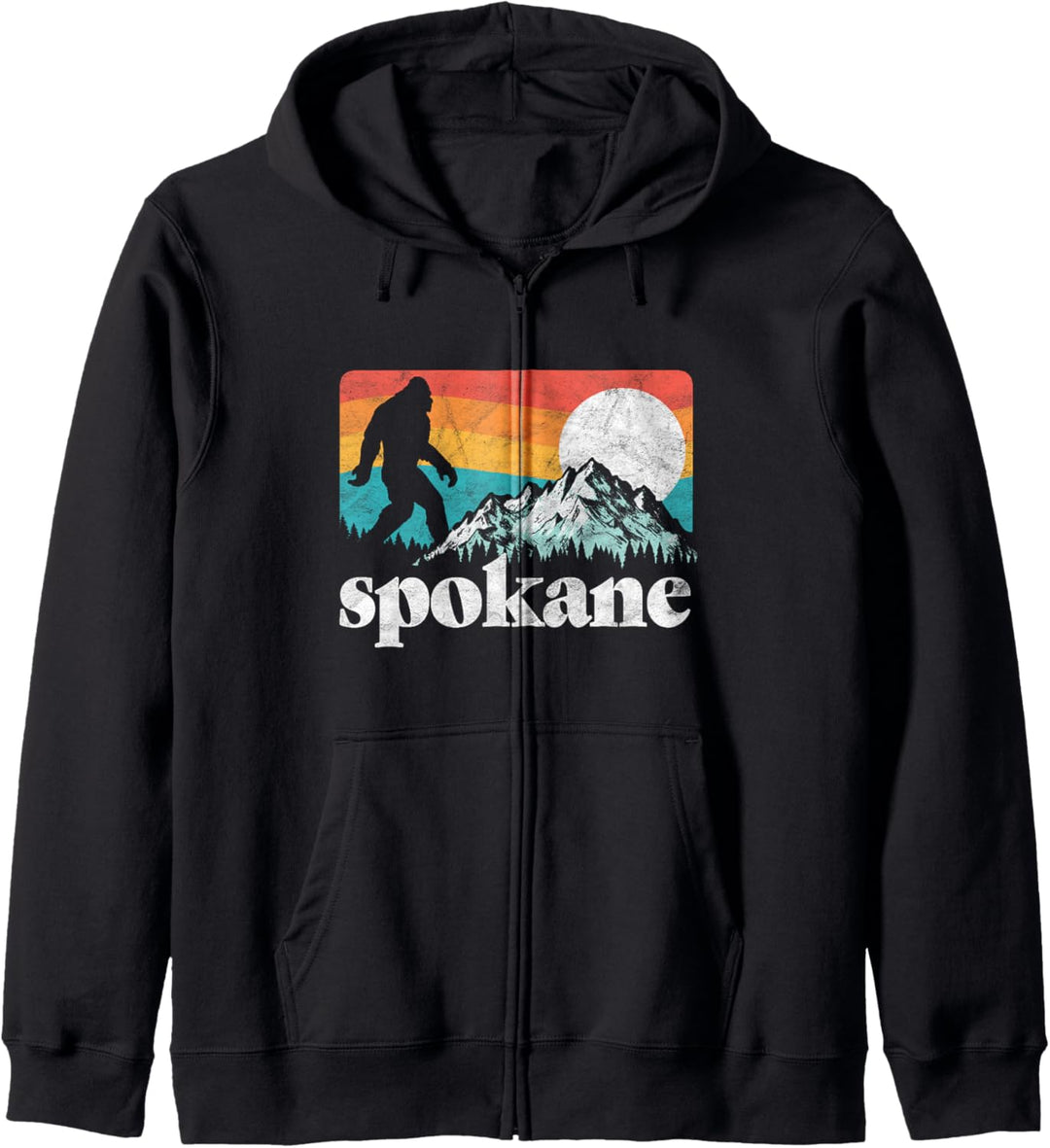Spokane Washington Bigfoot Mountains Kapuzenjacke