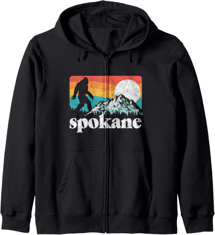 Spokane Washington Bigfoot Mountains Kapuzenjacke