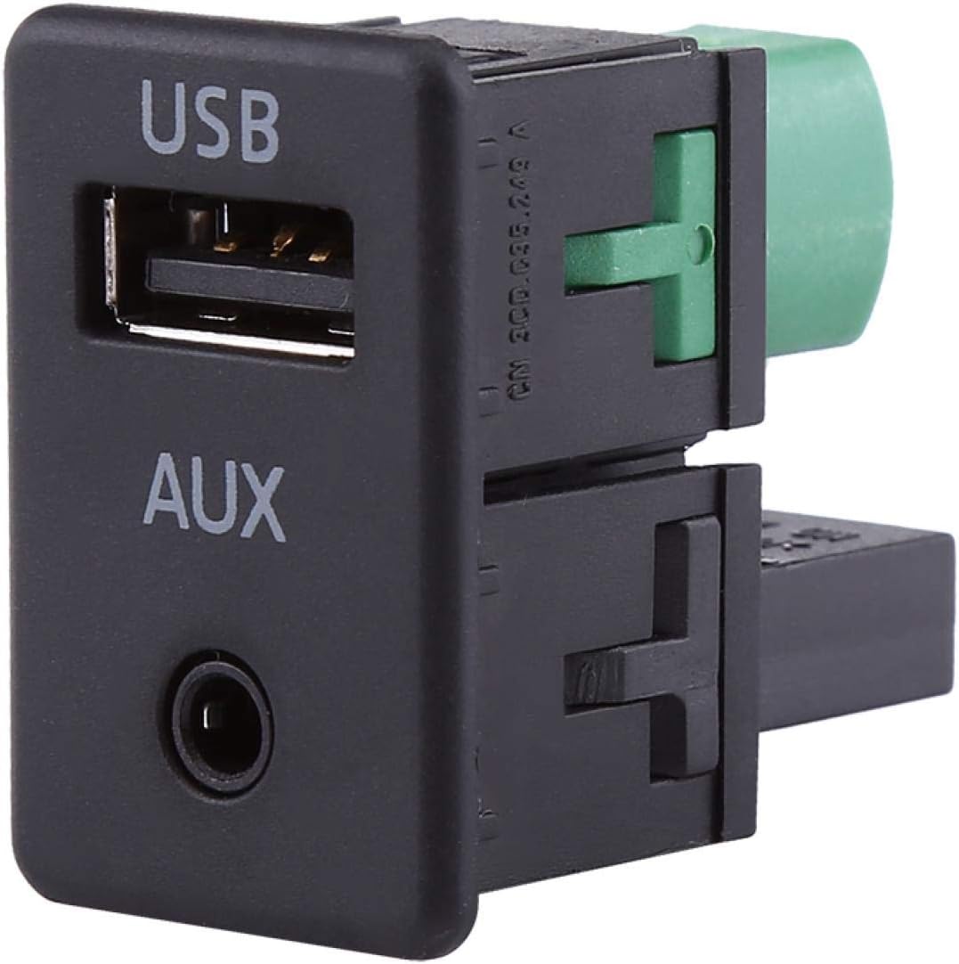 Qiilu Auto USB AUX Schalter Steckdose Kabelbaum Kabel Adapter für BMW 3er 5er E87 E90 E91 E92 X5 X6