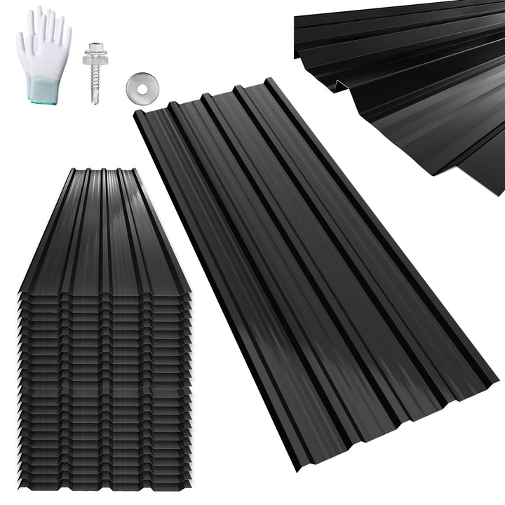 24 Stück Profilblech Trapezblech 129,5x45 cm = 14 m² Verzinkt Wellplatten, Dachblech Verzinkter Stah