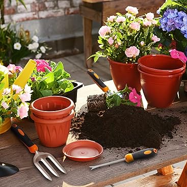 Stanew Gartenwerkzeughalter, Gartenwerkzeug-Set, Edelstahl,Gartenset Handwerkzeug für den Aussenbere