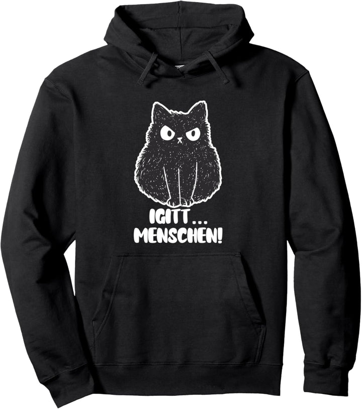 Igitt Menschen Katze Introvertiert Introvert Cat Misanthrop Pullover Hoodie