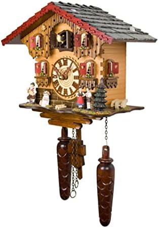 Trenkle Quarz Kuckucksuhr Schweizerhaus mit Musik TU 449 QM HZZG