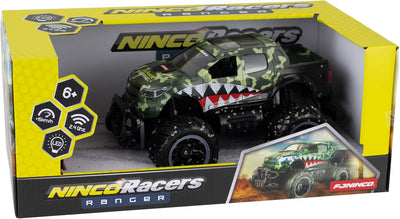 NincoRacers - Monster Truck Fernbedienung Mit Lichtern 2.4GHz schwarz Masse: 30cm x 19cm x 16cm grün