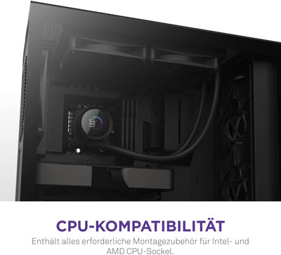 NZXT Kraken 280 - RL-KN280-B1-280mm AIO CPU Wasserkühlung - 1,54" LCD Display 240x240-2x140mm PWM Fa