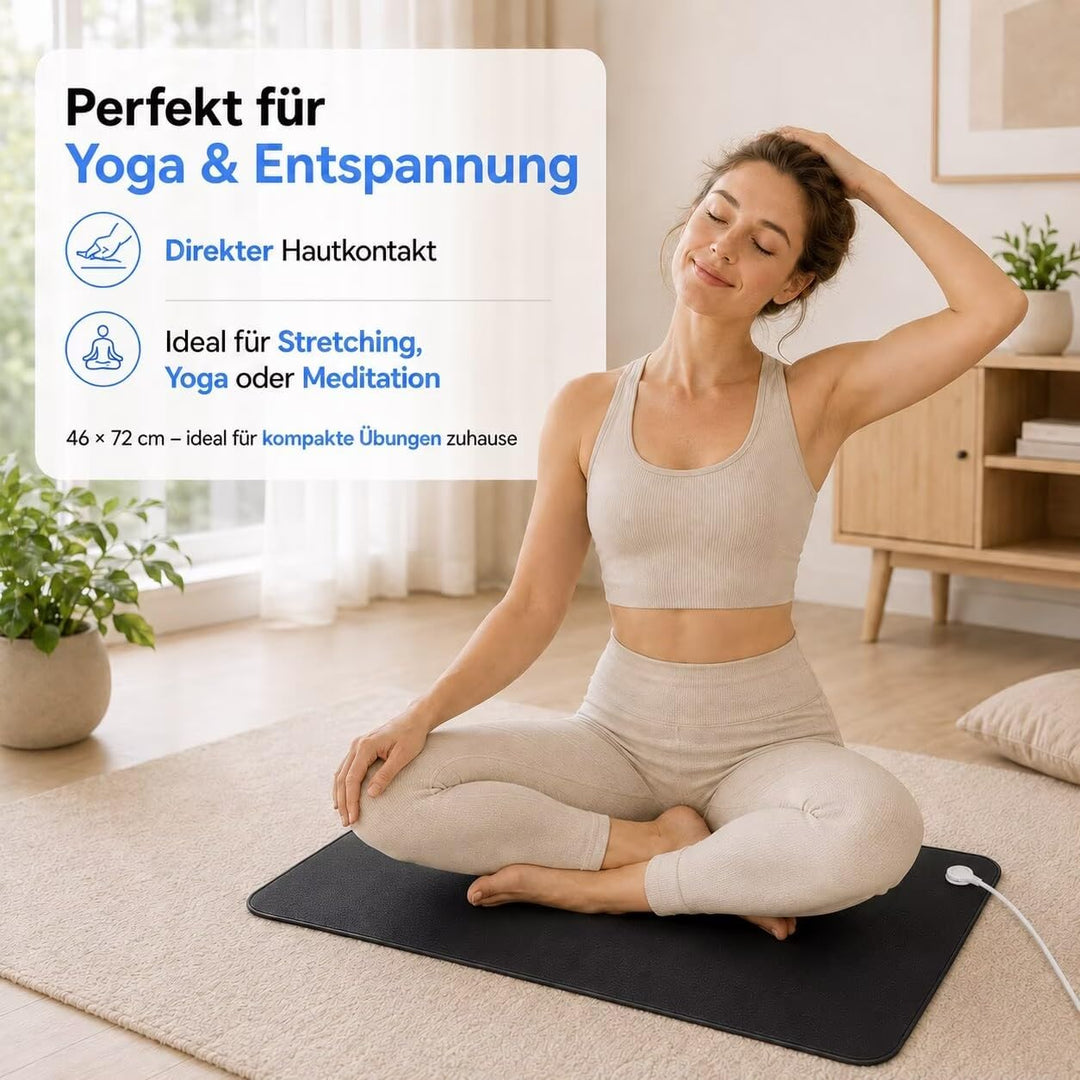 Erdungsmatte für Besseren Schlaf Leitfähige Erdungsmatte Mit 15ft Erdungskabel Universal Pad 46x72cm
