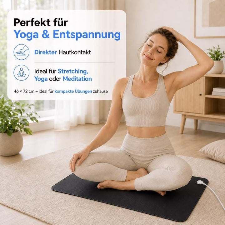 Erdungsmatte für Besseren Schlaf Leitfähige Erdungsmatte Mit 15ft Erdungskabel Universal Pad 46x72cm