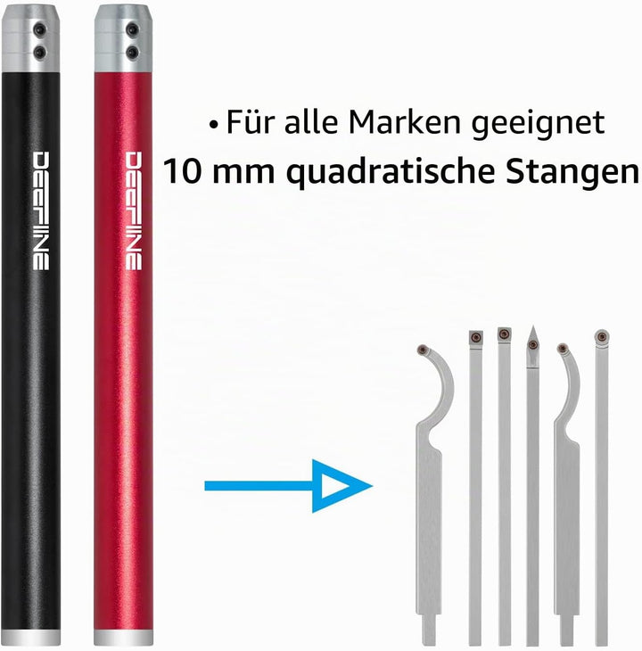 DEEFIINE Drechseleisen Set mit Hartmetall-Schneidplatten,Drechseleisen Drehwerkzeuge Messergriff (ro