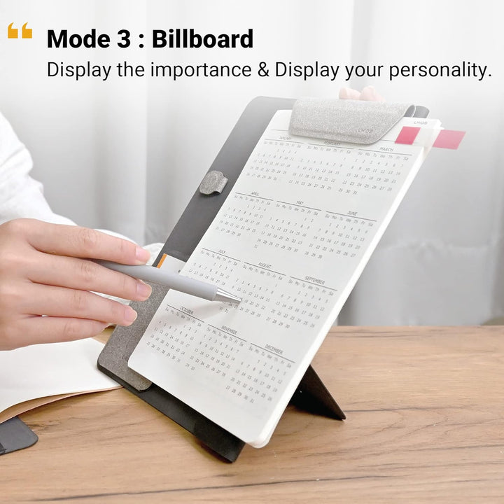 LHiDS Kreatives A5 Folio 2.0 mit Ständer, Business Portfolio Resume, 3-in-1 Padfolio mit magnetische