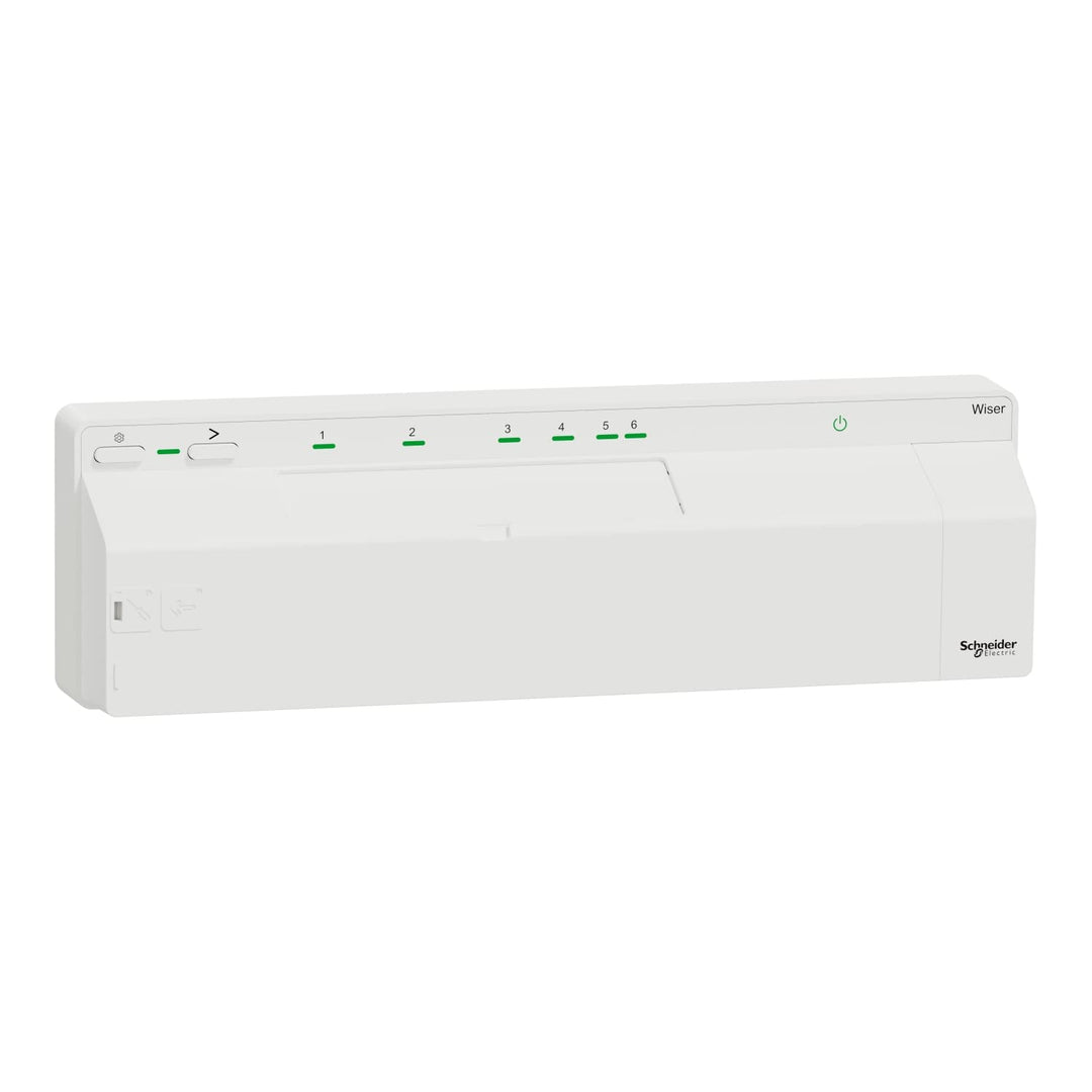 Schneider Electric CCTFR6610 Wiser Smart Home Fussbodenheizungssteuerung Standalone oder per App, Ve