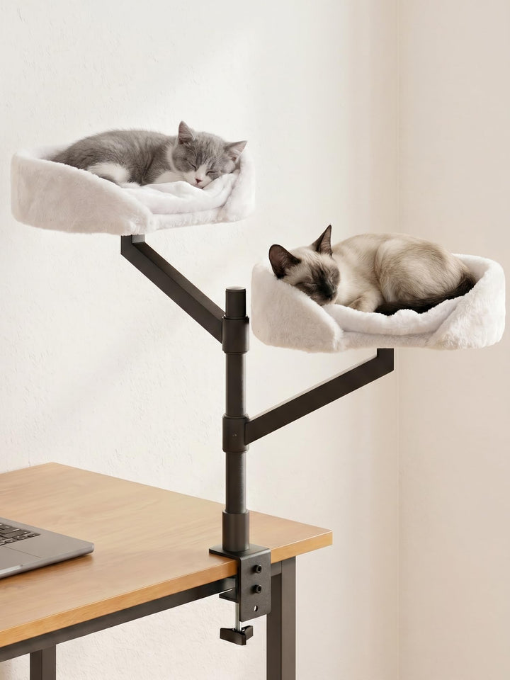 Katzenbett für den Schreibtisch, Katzenkorb, Katzen-Schreibtischbett, höhenverstellbar, 360° drehbar