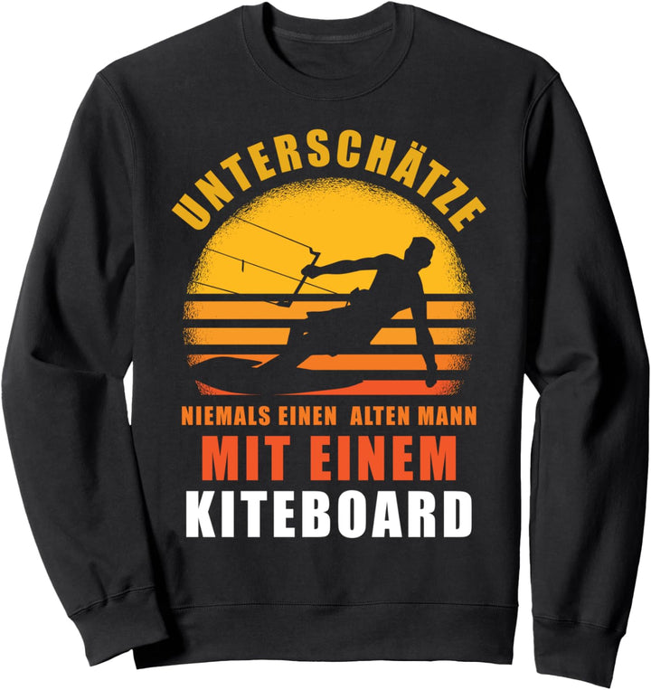 Kitesurfen Kitesurfer Alter Mann Sweatshirt