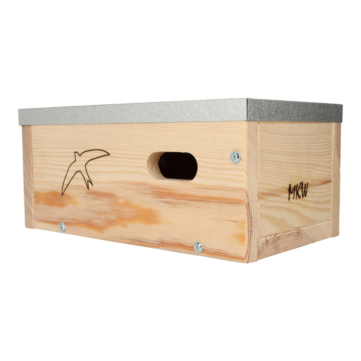 Mauersegler Typ EINFACH DIY MKW - Stabiler nisthaus für Wildvögel und Gartenvögel - Vogelhaus aus Na