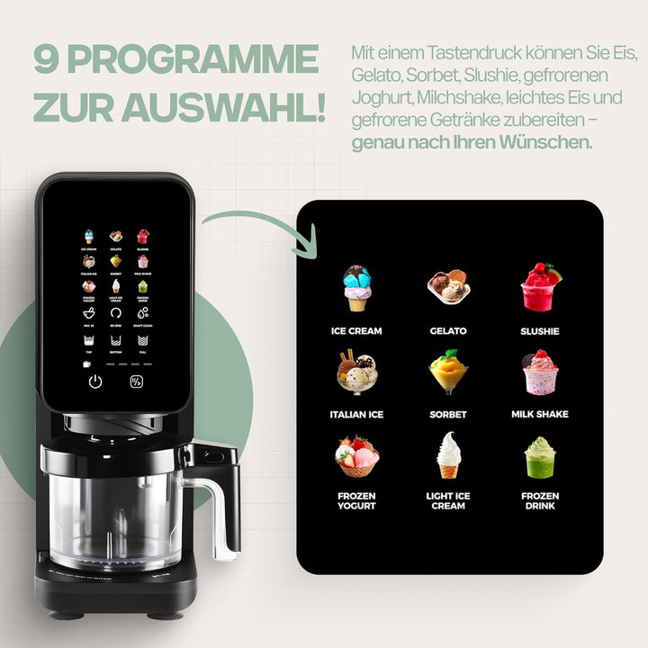 4Swiss Eismaschine Softeismaschine Ice Cream Maker Speiseeismaschine Eismaker für Slush Frozen Yogur