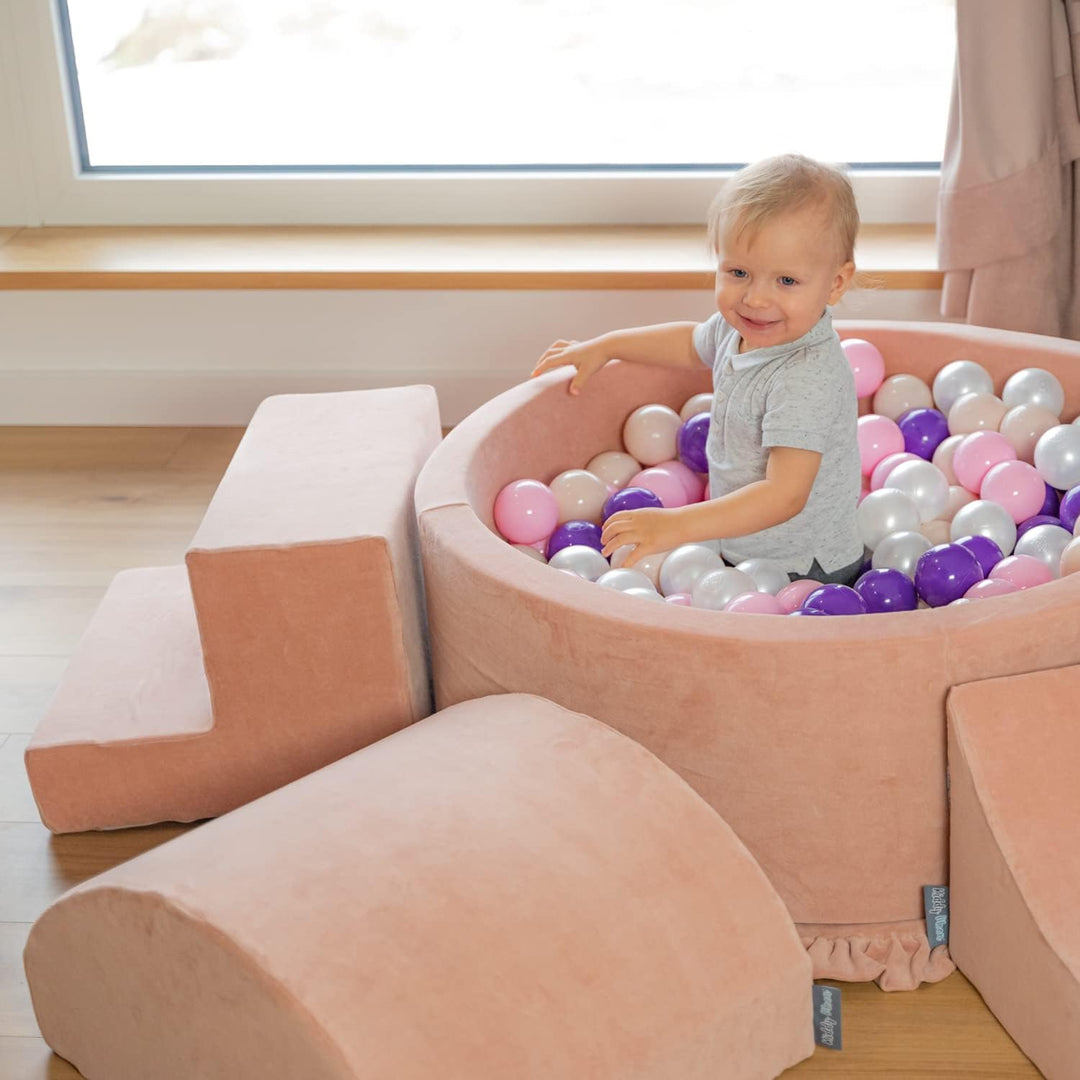 KiddyMoon Spielplatz Velvet Aus Schaumstoff Bausteine Für Kinder Babys Hindernisläufen Mit Abnehmbar
