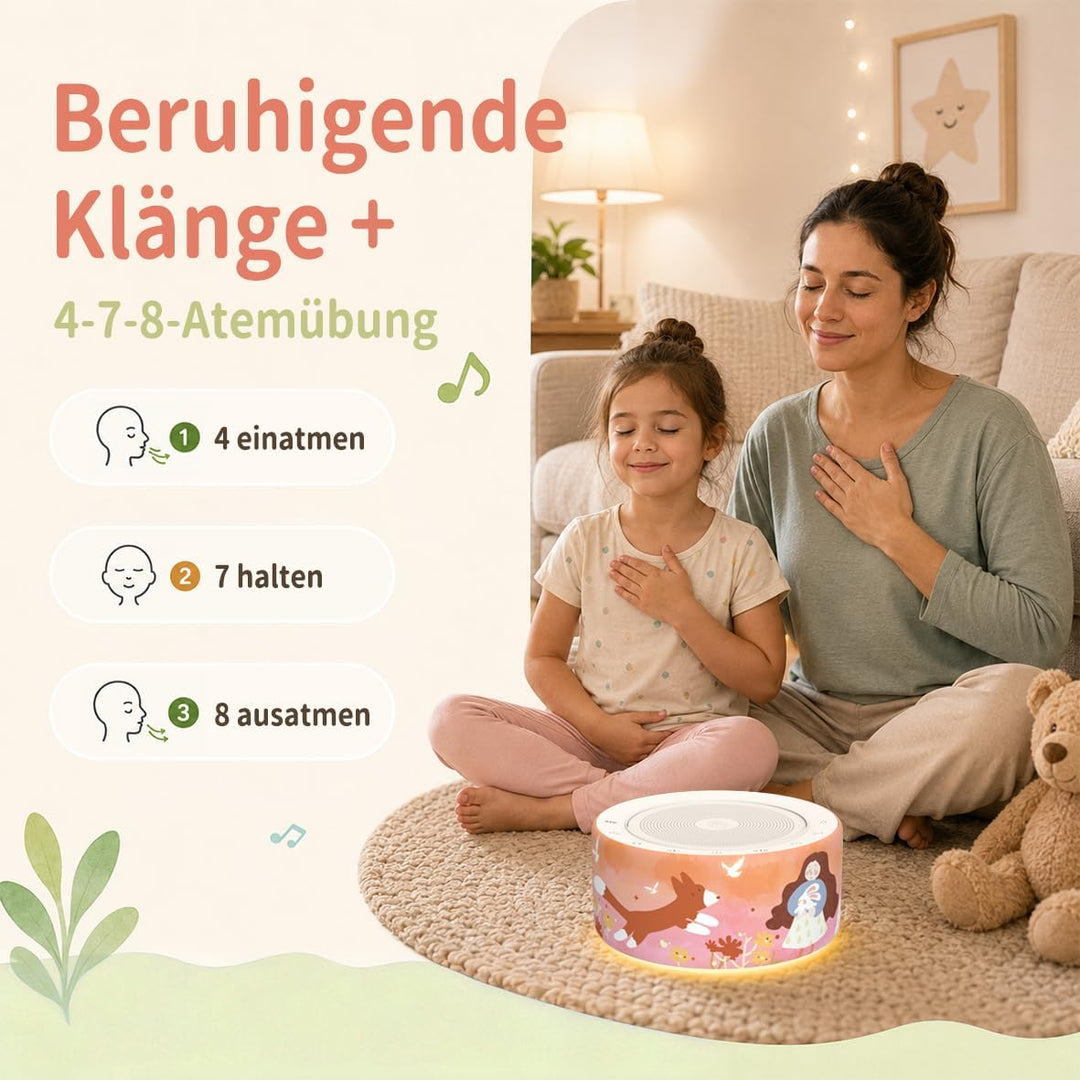 KIPCUSH Weisses Rauschgerät mit 30 High-Fidelity-Soundtracks, Sound-Maschine für Babys, Erwachsene,