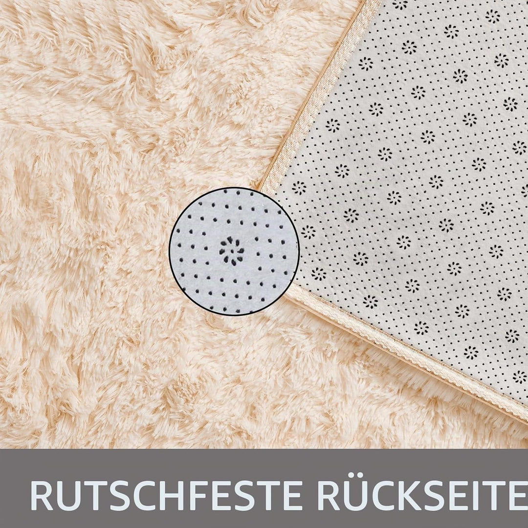 Achiiso Hochflor Teppich,Flauschige Schlafzimmer Teppiche Shaggy Wohnzimmer Teppich Weich Shaggy Tep