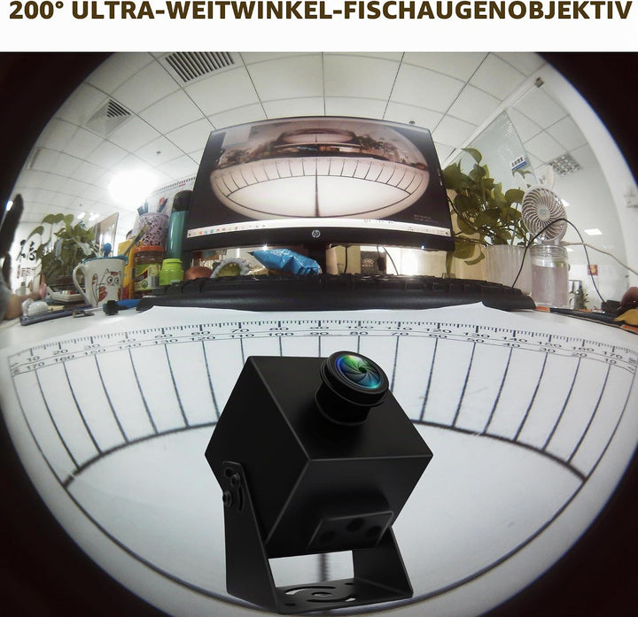 ELP 8K USB Kamera 48MP 6000P Ultra HD USB Webcam mit 200 Grad Weitwinkel Fischaugenobjektiv PC Compu