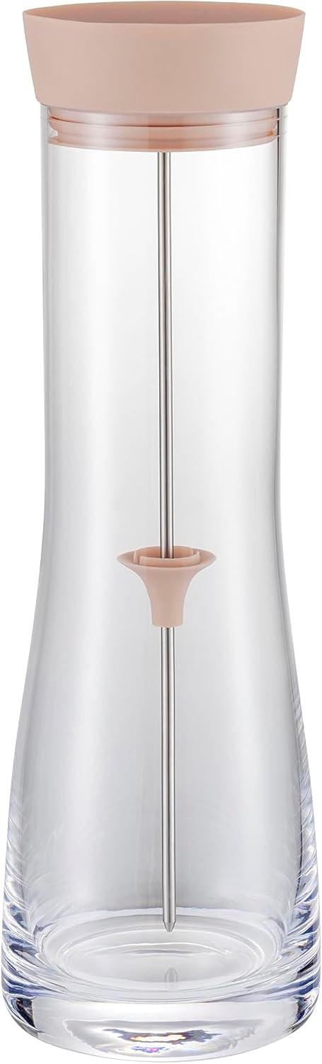 blomus Wasserkaraffe DRIWA | Glaskaraffe aus Glas mit Deckel-Ausgiesser und Fruchtspiess | 1 l | Far