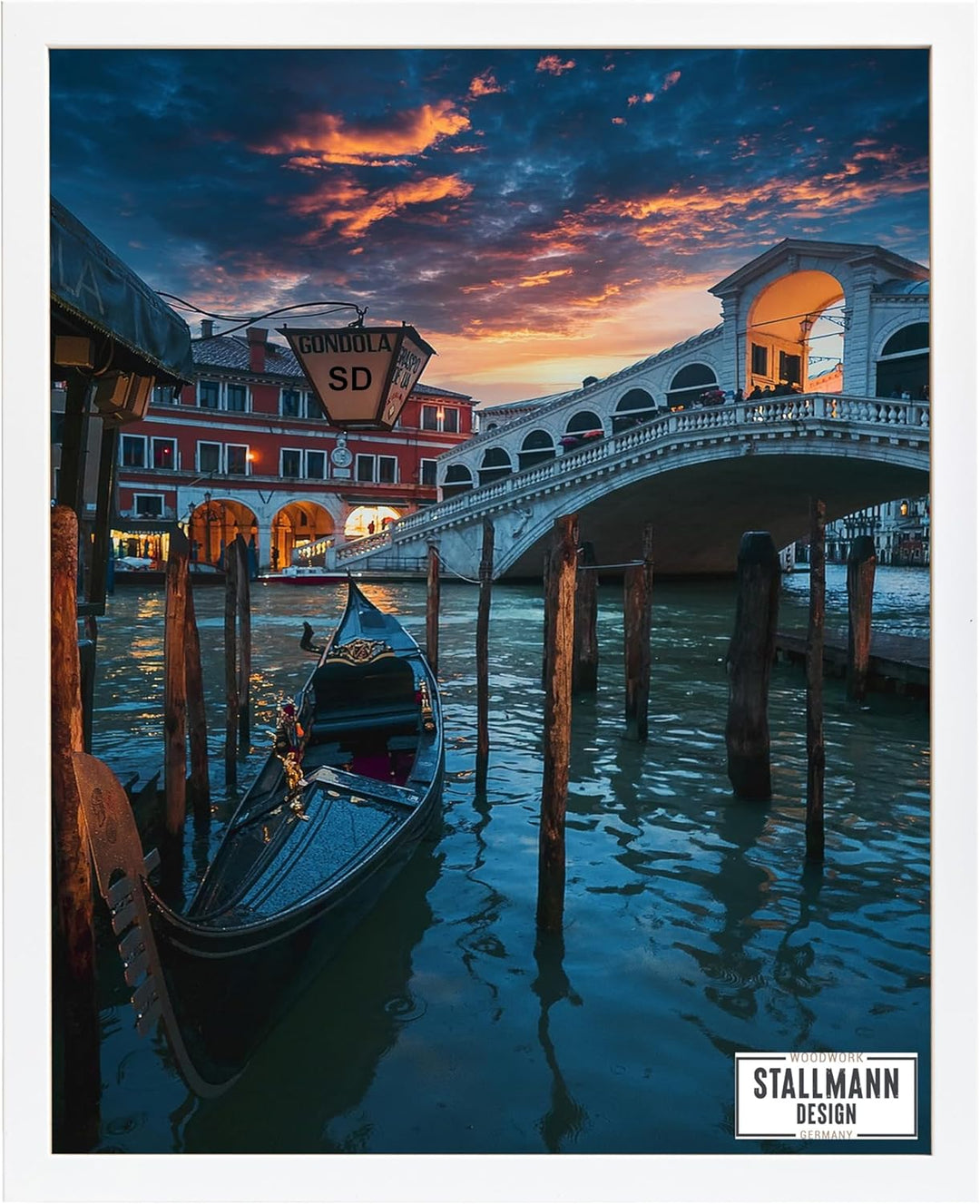 Stallmann Design Bilderrahmen 61x91,5 cm (POSTERFORMAT) weiss Holz mit Acrylglas Rahmen-Breite 20mm