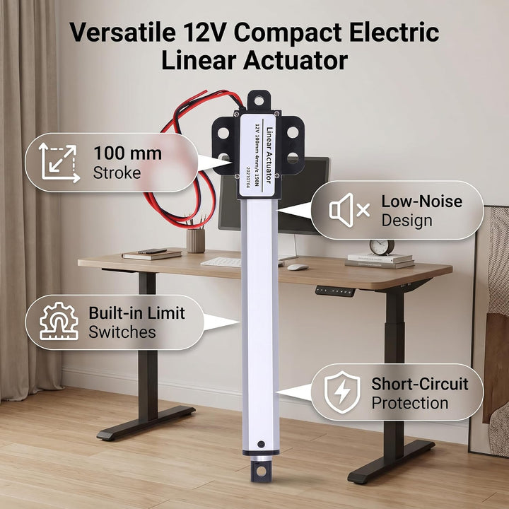 Linearantrieb, 100 Mm 12 V Eingangsspannung GeräUscharmer Interner Endschalter Kurzschlussschutz Ele