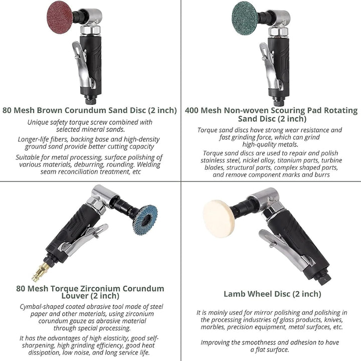 EYPINS Druckluftschleifer Set, Druckluft Winkelschleifer mit Schutzhülle Stabschleifer Gesenkschleif