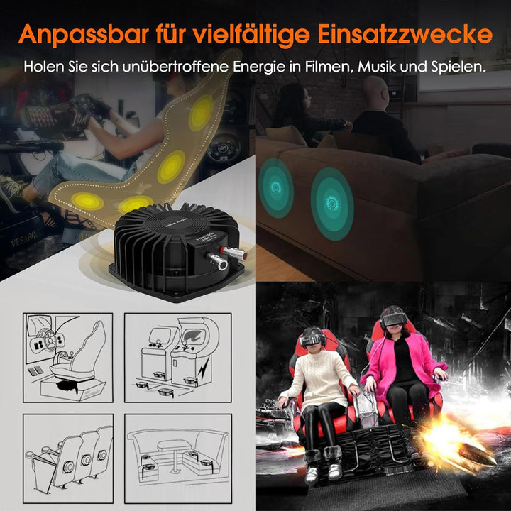 Douk Audio BS-1 Bass Shaker: 50W Hochleistungs Buttkicker – Taktiler Wandler – Subwoofer Tieftöne fü
