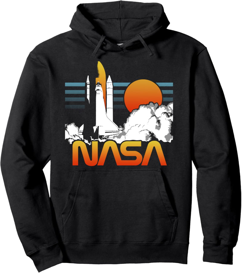 NASA Dark Rocket Launch Logo Pullover Hoodie