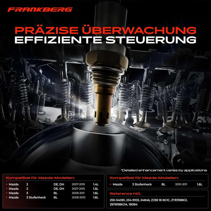 Lambdasonde vor Katalysator Regelsonde für 2.0 DH DH 3 2 Stufenheck DE 1.3L 1.5L 2007-2015 24846
