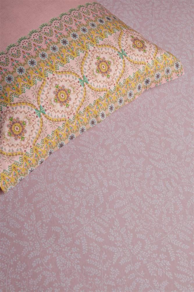 Pip Studio Spannbettlaken Leafy Farbe Pink 90x200/220 Spann-Laken Laken