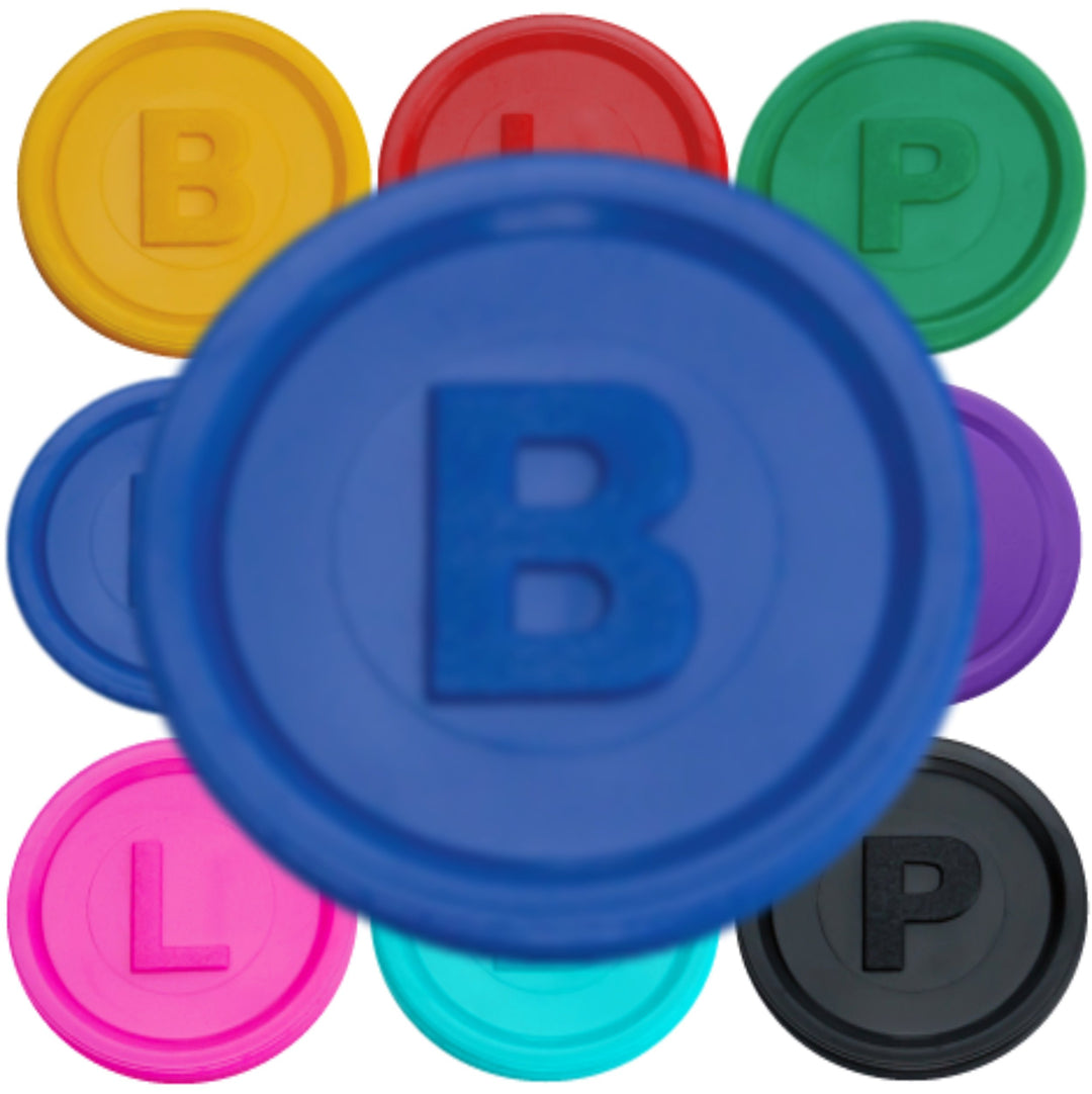 SCHWABMARKEN 500 Pfandmarken, Chips, Token Farbe Blau B, Blau B