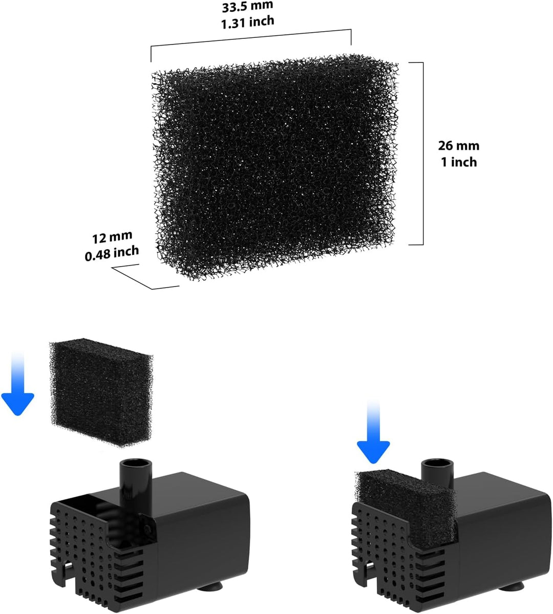 Stouchi 12 Stück Katzenbrunnen Filter,Ersatzfilter für Trinkbrunnen 6 Stück Kohlefilter und 6 Stück