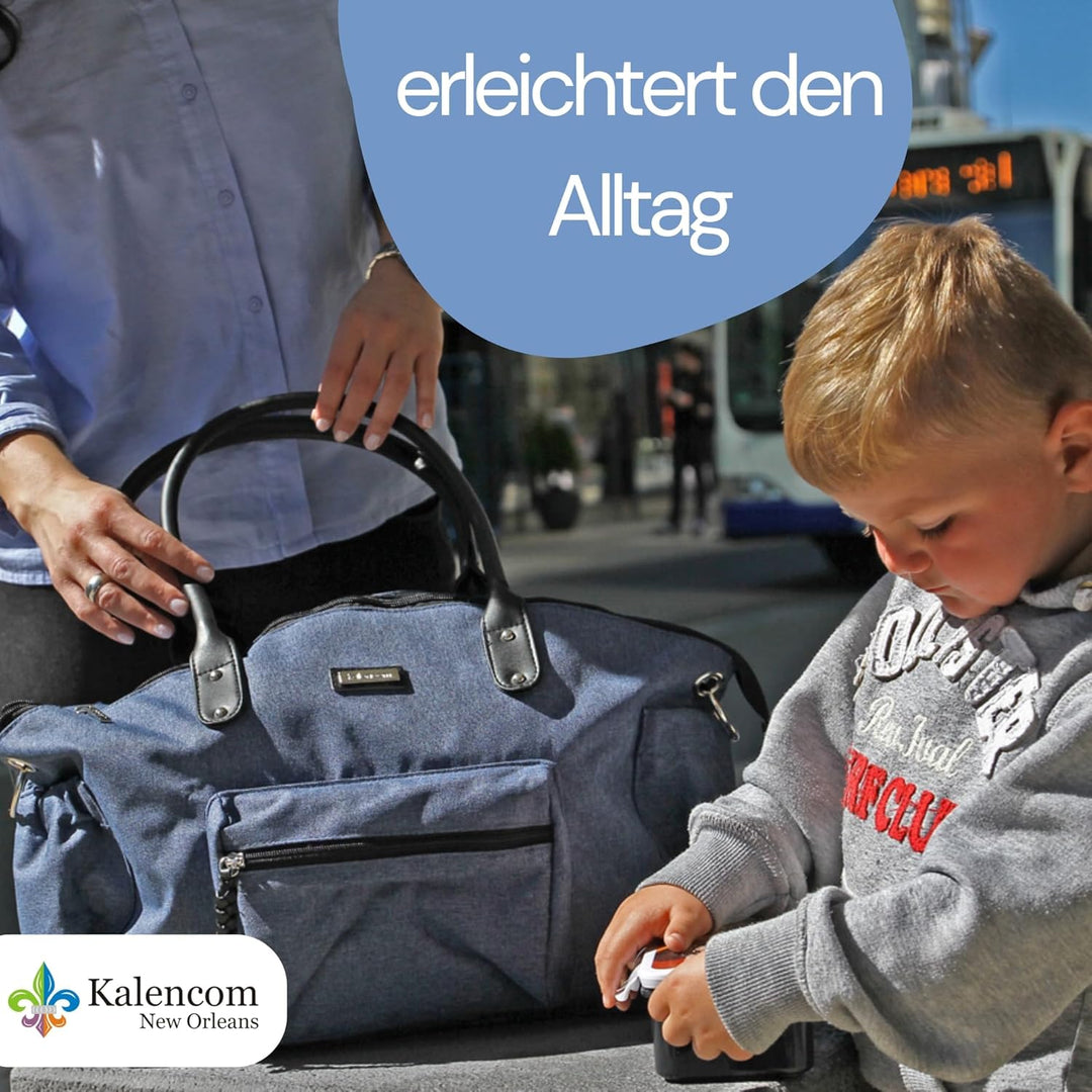 Kalencom Handtasche Umhängetasche stilvolle Baby Wickeltasche mit Wickelauflage, Aufbewahrungsbeutel
