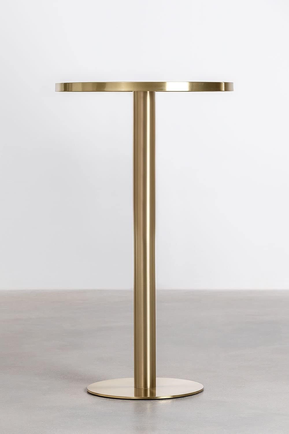SKLUM Runder Stehtisch aus Steinzeug (Ø60 cm) Manhattan Schwarz Gold Champagne Sch. Gold Champagne,