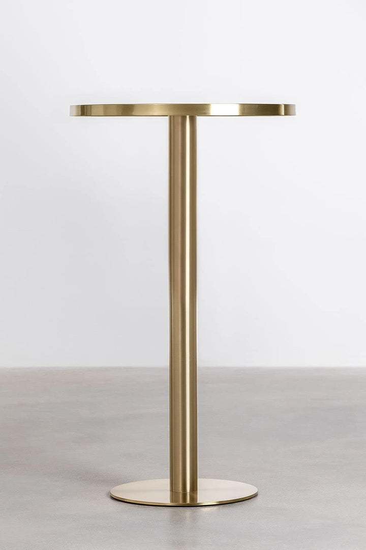 SKLUM Runder Stehtisch aus Steinzeug (Ø60 cm) Manhattan Schwarz Gold Champagne Sch. Gold Champagne,