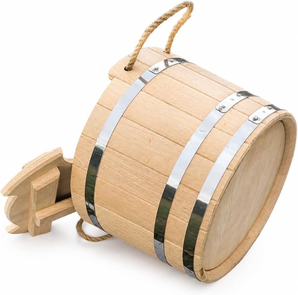 Holz Saunakübel 20 Liter Sauna Eimer Holzeimer Esche Banya Aufgusseimer