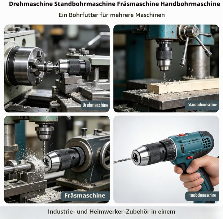 Artillery Schnellspannbohrfutter B16, 1pc 0-13mm 1/2 "stahl Selbstspannendes Keyless B16 Bohrfutter