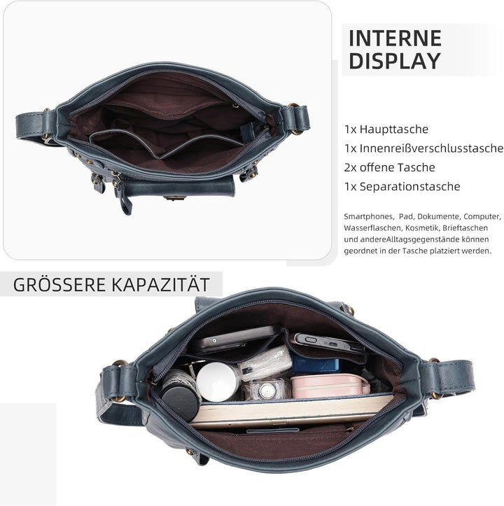 KL928 Tasche Damen Umhängetasche kleine Handtaschen Schultertasche Damentasche Damenhandtasche mitte